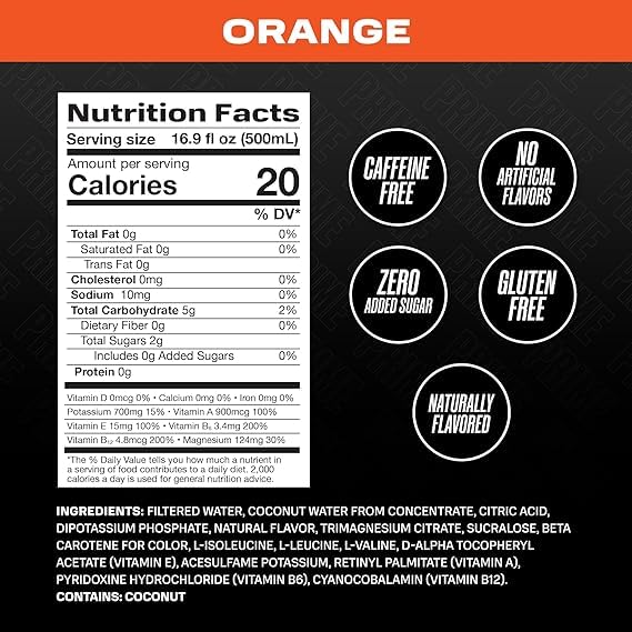 Image of CELEBRINO Prime Hydrating Drink Sports Beverage Orange Flavour 500 Ml