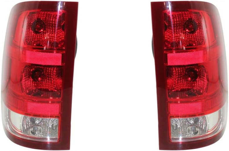KarParts360 Fits GMC Sierra 1500 SL.SLE.SLT WT Model/Hybrid 2010 2011/2500/3500 2nd Design Single R/Wheels Tail Light Driver and Passenger Side CAPA GM2800250, GM2801250C | 20840273, 20840274