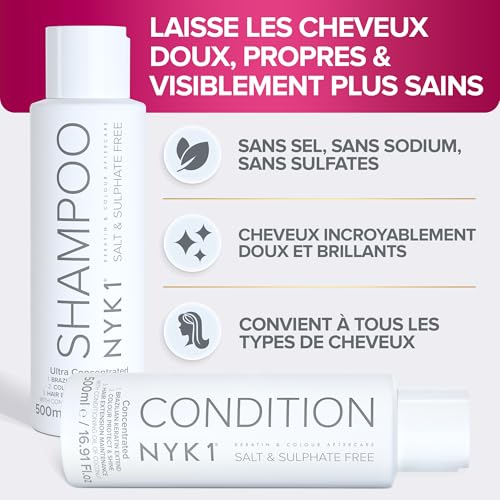 NYK1 Coffret Shampoing et Après-Shampoing Sans Sel ni Sulfate | 500ml x2 – vue 9