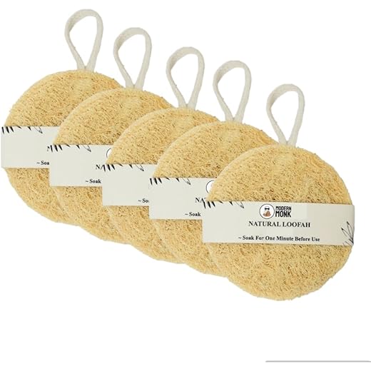 MODERN MONK Loofah Scrubber Pack - 5 Pack