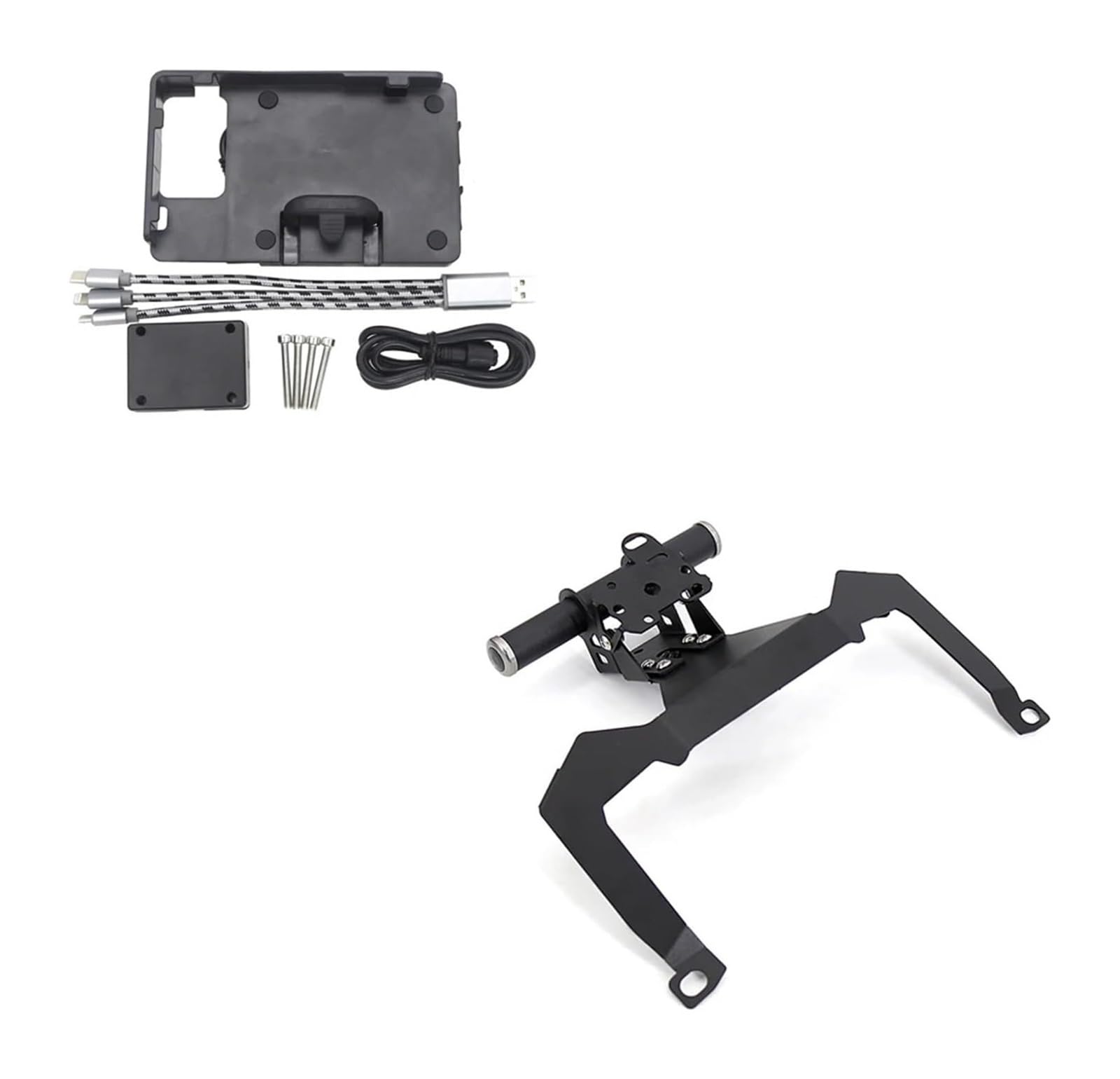 Manillar USB para Motocicleta para FO&RZA 350 125 2020 2021 2022 GPS Motocicleta Móvil Teléfono Navegación Externo Accesorios Soporte(BC)