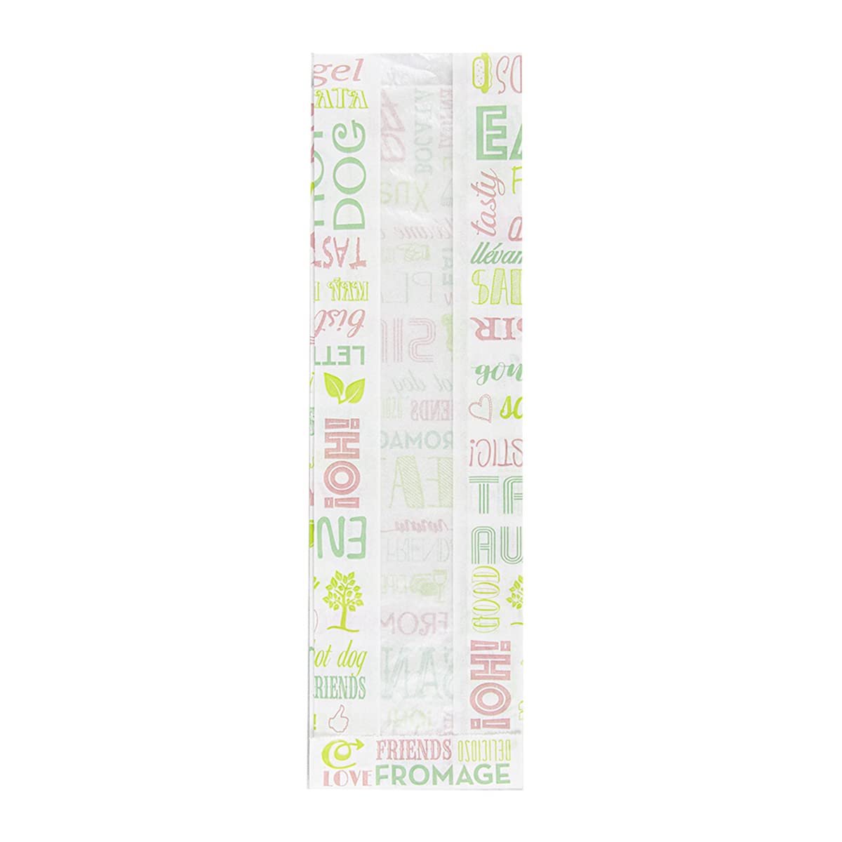Sacchetti Baguette con finestra Eco 32 G/M2 9+4,5X30 cm Bianco Perg. Antigrasso 250 pezzi