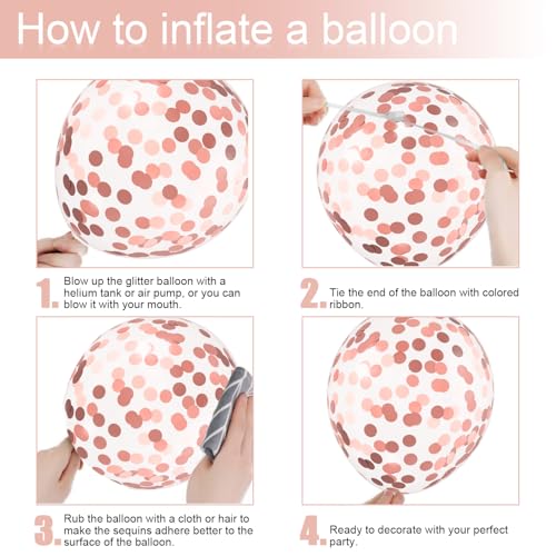 Luftballons 15 Jahre Geburtstag, 24 Stück Deko 15. Geburtstags Mädchen, 15 Alles Gute zum Geburtstag Ballons, Roségold 15. Geburtstagsdeko, 15th Birthday Ballon für Tochter