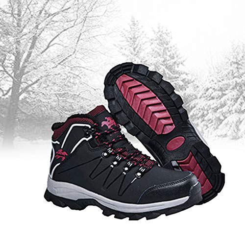 Calentadores Eléctricos para los Pies, Calzado Calefactable para Invierno con 3 Niveles de Temperatura, Calentadores para los Pies Seguros para Uso Interior y Exterior, Negro y Rojo, Talla Femenina 36 miniatura 1