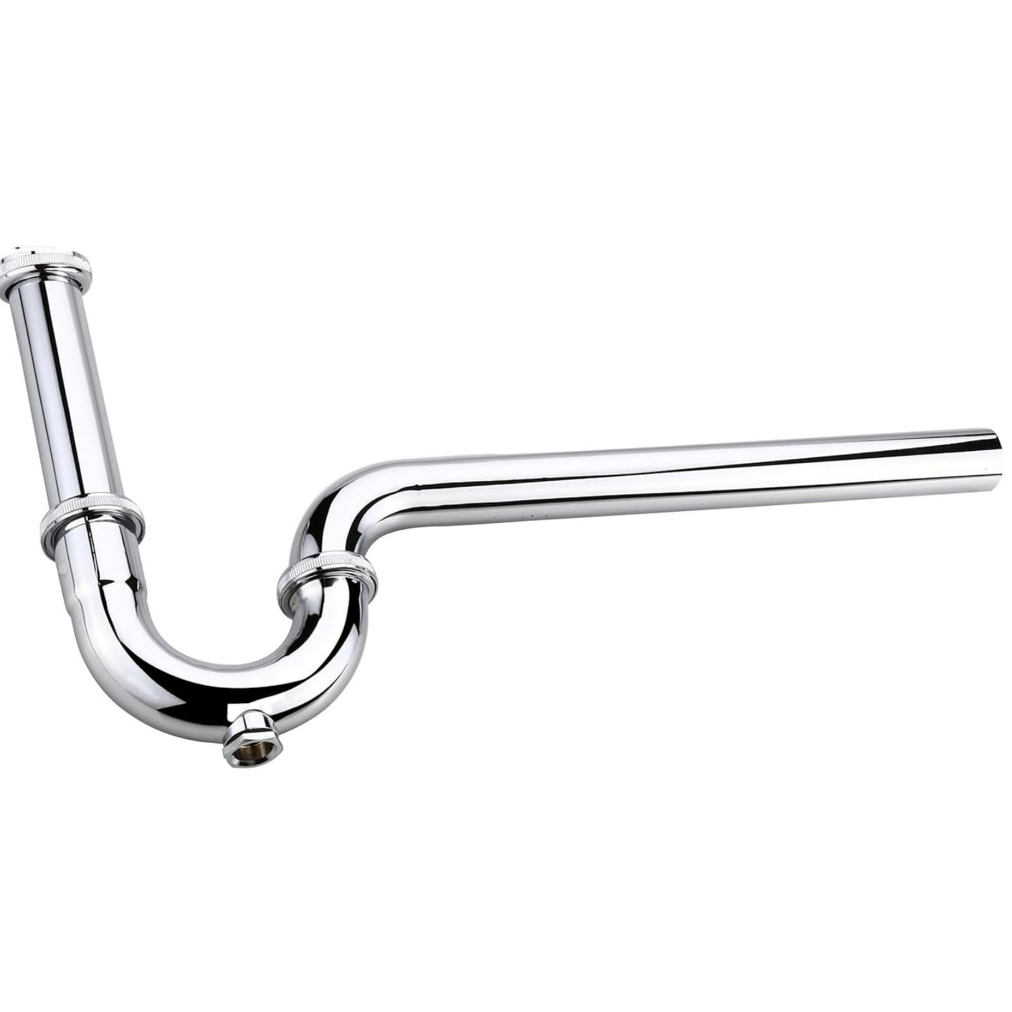 NEW WARE® Bottle Trap P Trap Type CP Chrome Plated for Bathroom & Kitchen Sink Drain | Waste Water Pipe Trap with Odor Blocking Design | Durable Plumbing Fitting for Wash Basin Sink Drainage Use