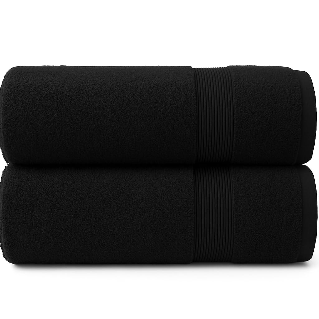 Diamond Tex Hand Towels for Bathroom and Kitchen Set of 2 Hanging Loop - 100% Soft Cotton 600GSM Quick Dry Gym, Spa Makeup Remover Fingertip Towel (50 x 80cm)