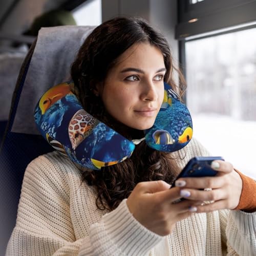 Almohada de espuma viscoelástica para viaje miniatura 6