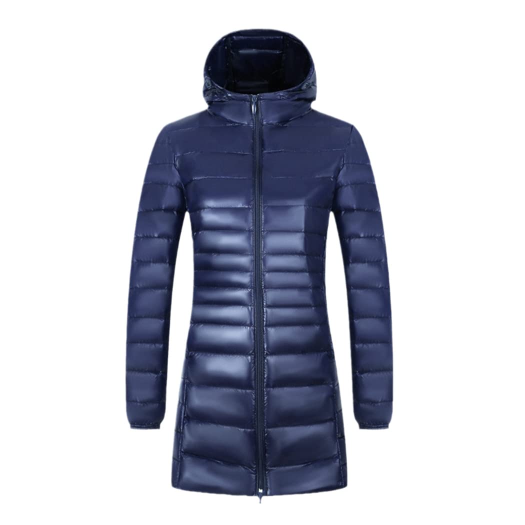 Manteau long en duvet anti-froid doudoune légère compressible femme 3XL marine