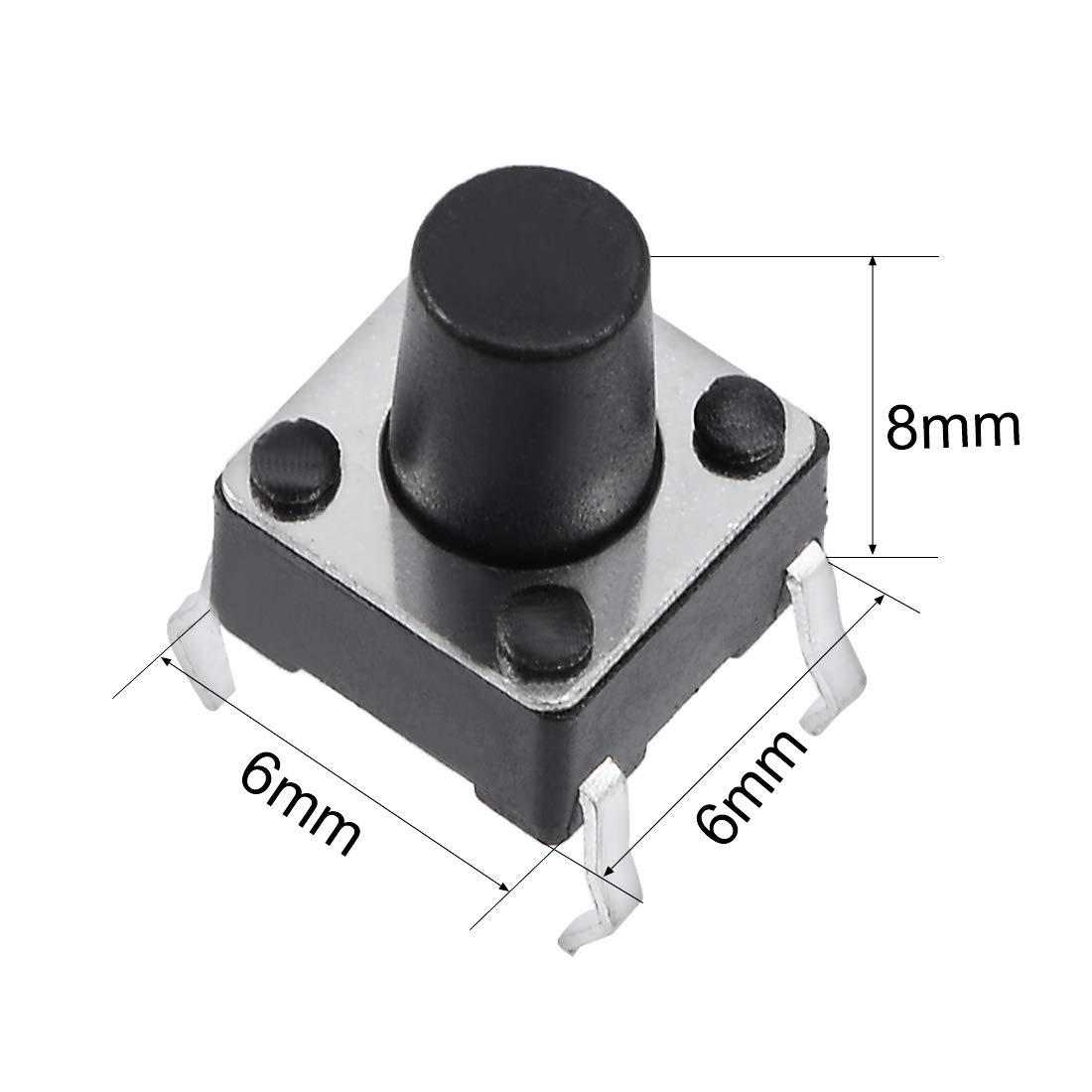 uxcell 6x6x8mm Panel Mini/Micro/Small PCB Momentary Tactile Tact