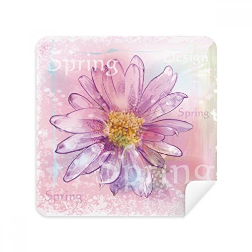 Chiffon de nettoyage pour lunettes motif fleur rose pour un écran de smartphone net