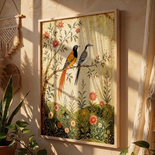 Image of kotart Madhubani Art Wall Painting Traditional Home Decoration With Frame For Living Room Bed Room Hotel Wall Decor Digital Reprint (14X20 inch)