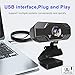 immagine 1ANWIKE Webcam HD 1080P con Microfono, Webcam per Computer in Streaming con Messa a Fuoco Automatica per Laptop/Desktop/Mac/TV USB, Cam per PC USB per videochiamate/conferenze