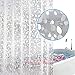 Produktbild Good-Life Duschvorhang Anti-Schimmel, Anti-Bakteriell, Eva Wasserdichter Badvorhang Kieselsteine mit 12 weiß Haken 180 x 200 cm, Transparent