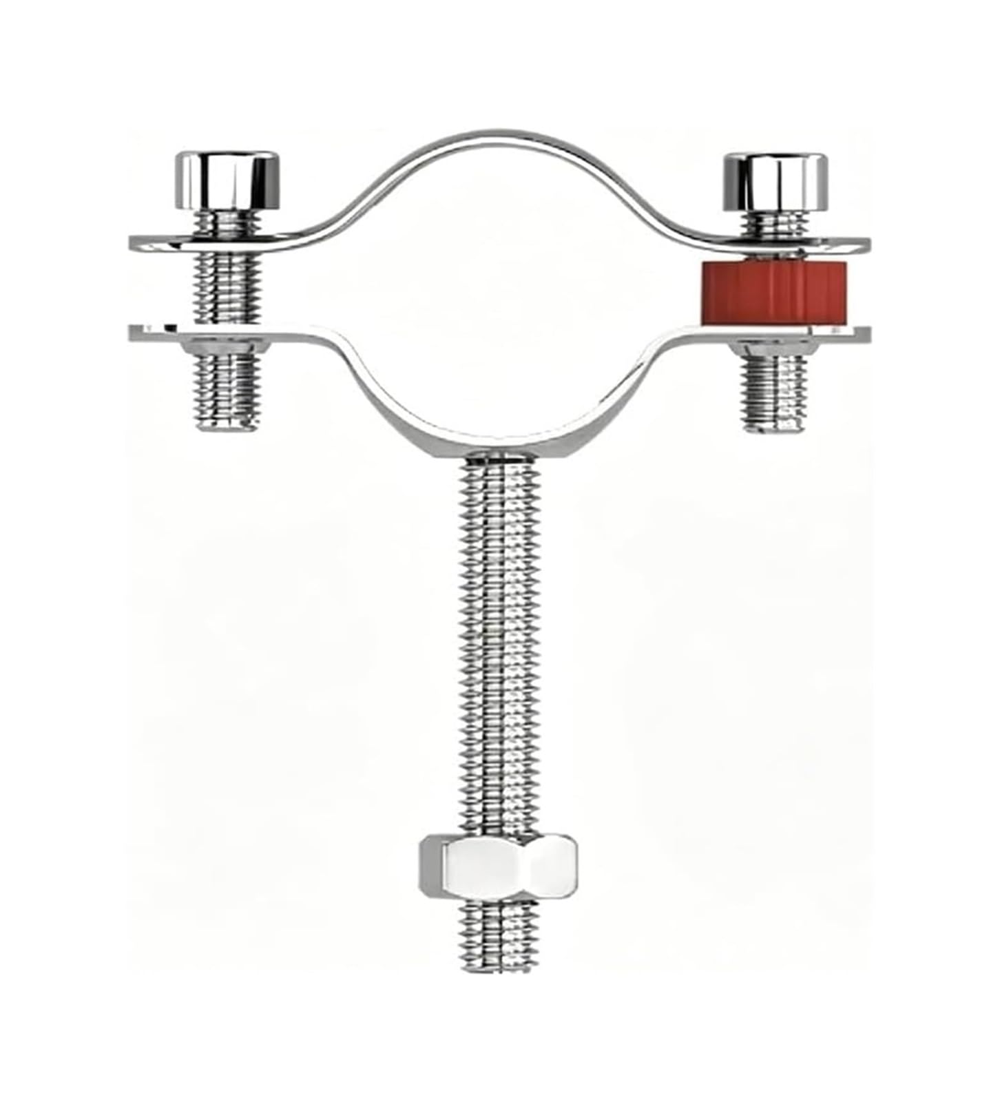 CYJAZNHH 1PCS Adjustable 304 Stainless Steel M8 Screw Rod 50mm Pipe Bracket Clamp for 8-120mm OD Tubing(48-51mm)