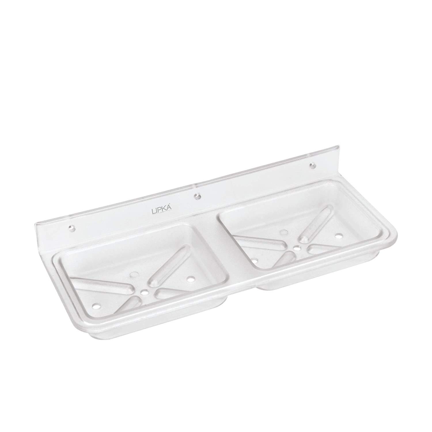 LIPKA Pack of 2 Unbreakable ABS Square Double Soap Dish Wall Mounted Stand/Holder (B08BBZQ21R) Amazon Price History, Amazon Price Tracker