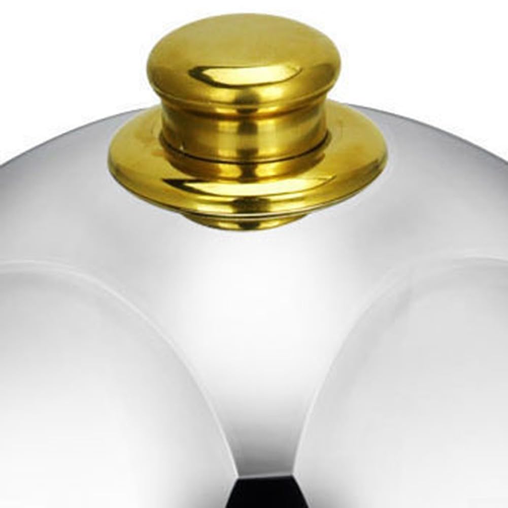 Coprivivande per acciaio 2 Campana per Microonde Anti per polvere Coperchio per Cucina Ristorante 25.5cm(Gold)