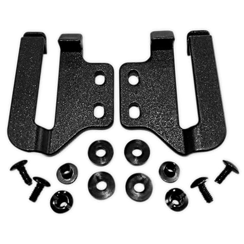 HolsterBuilder 1.5 Inch Holster Speed Clip with Mounting Hardware, High-Grade Material, Adjustable Cant, OWB Kydex Belt Clip Fits Kydex, Leather & Hybrid Holsters