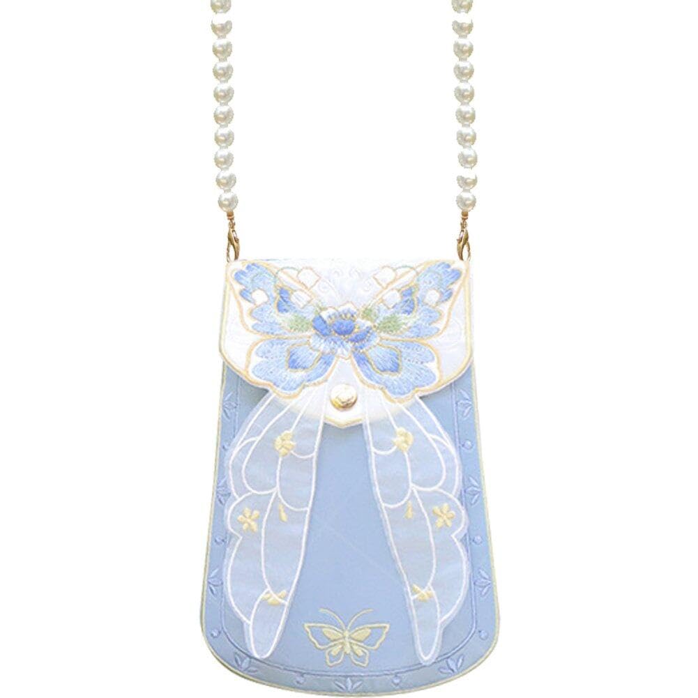 Sanfly Chinese Style Embroidered Butterfly Jacquard Women's Evening Bags Hanfu Handbag for Women Evening Bags