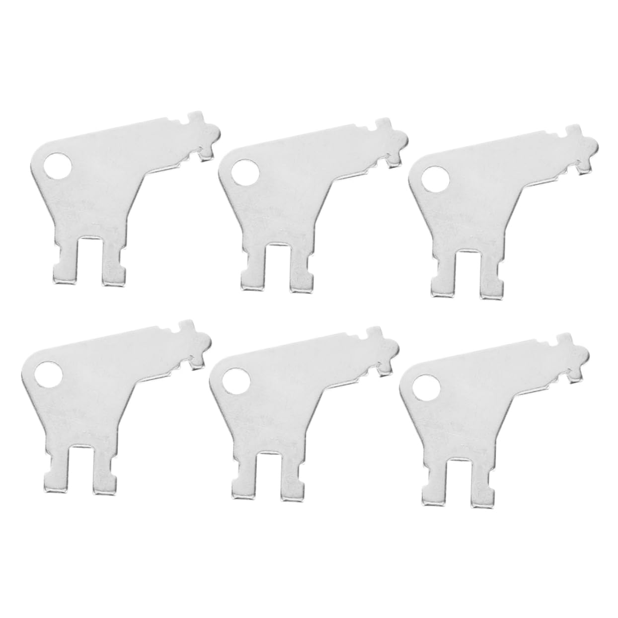 CONGARTENO 6pcs Toilet Paper Dispenser Tissue Dispenser Key Paper Towel Holder Key Paper Towel Stand Dispenser Key Paper Towel Dispenser Replacement Key Hand Towel Dispenser Key Iron Silver