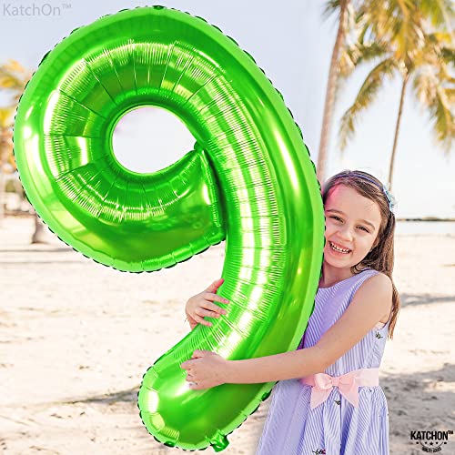 Image of KatchOn Light Green Number 9 Balloon 40 Inch