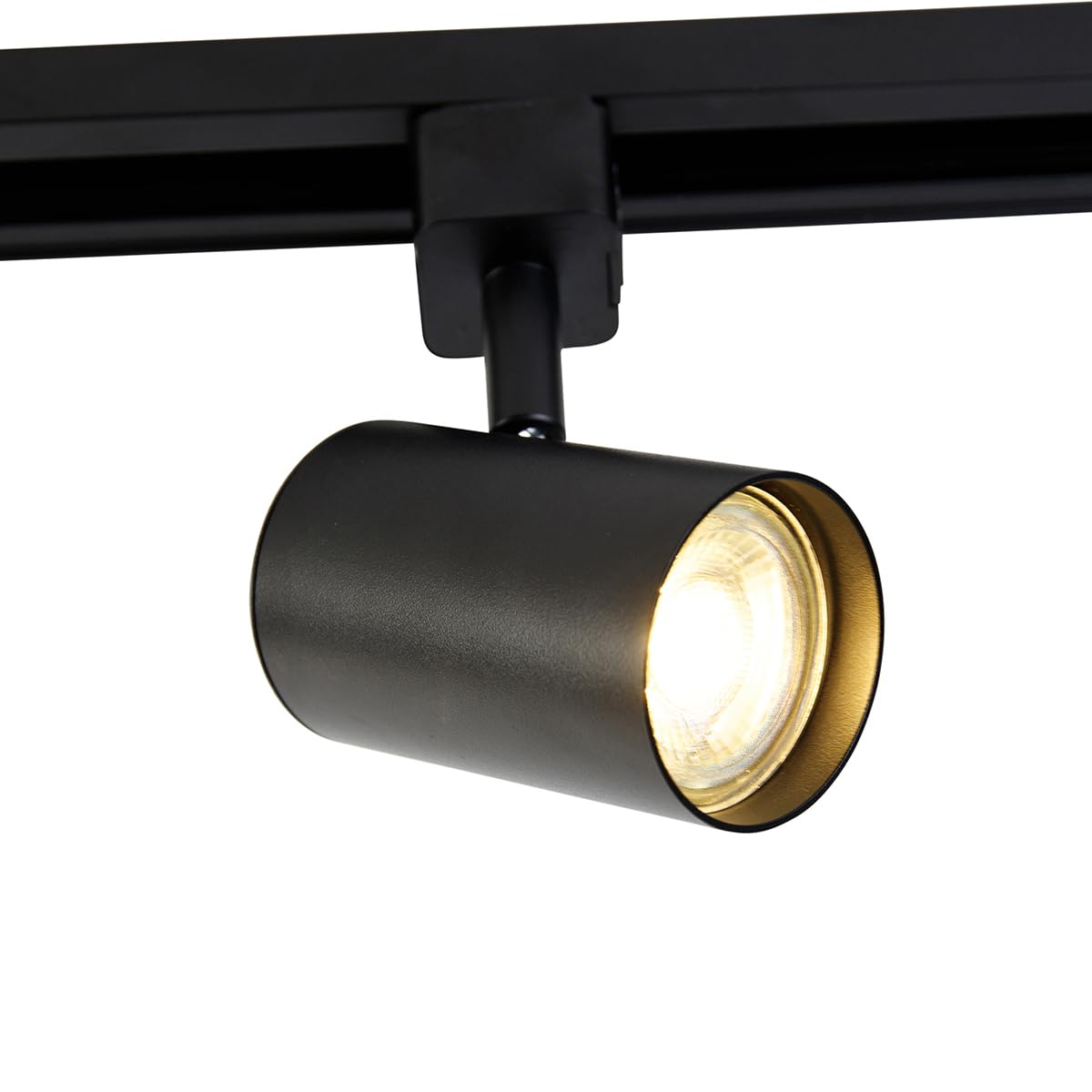 QAZQA Sistema de carril moderno negro 4 luces monofásico - Yade Aluminio/Acero Alargada Adecuado para LED Max. 4 x 50 Watt