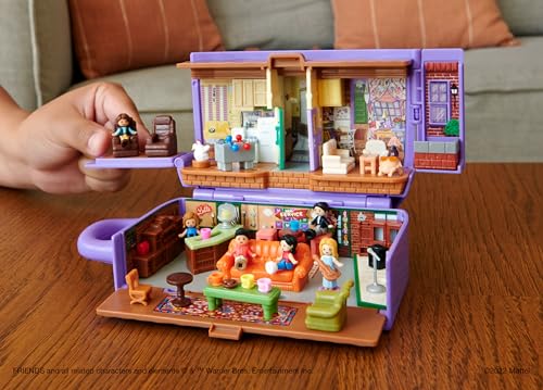 Polly Pocket Friends Compact Playset with 6 Character Dolls & 9 Accessories, Coffee Cup Exterior, Collectible Toy - Image 3