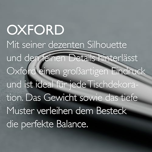 Service de table Gense Oxford en acier inoxydable poli d'exception