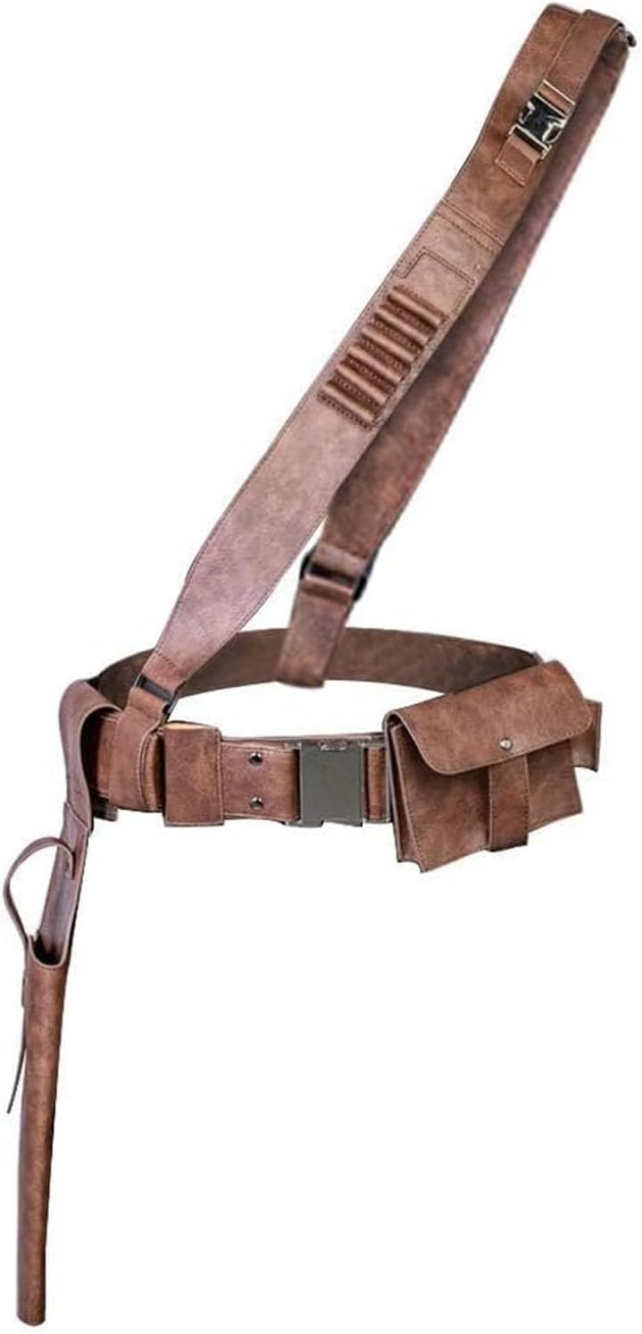 Men's Cosplay Leather Armor Belt - Medieval Renaissance Costume Accessories, Adjustable Role Play Gear for Halloween