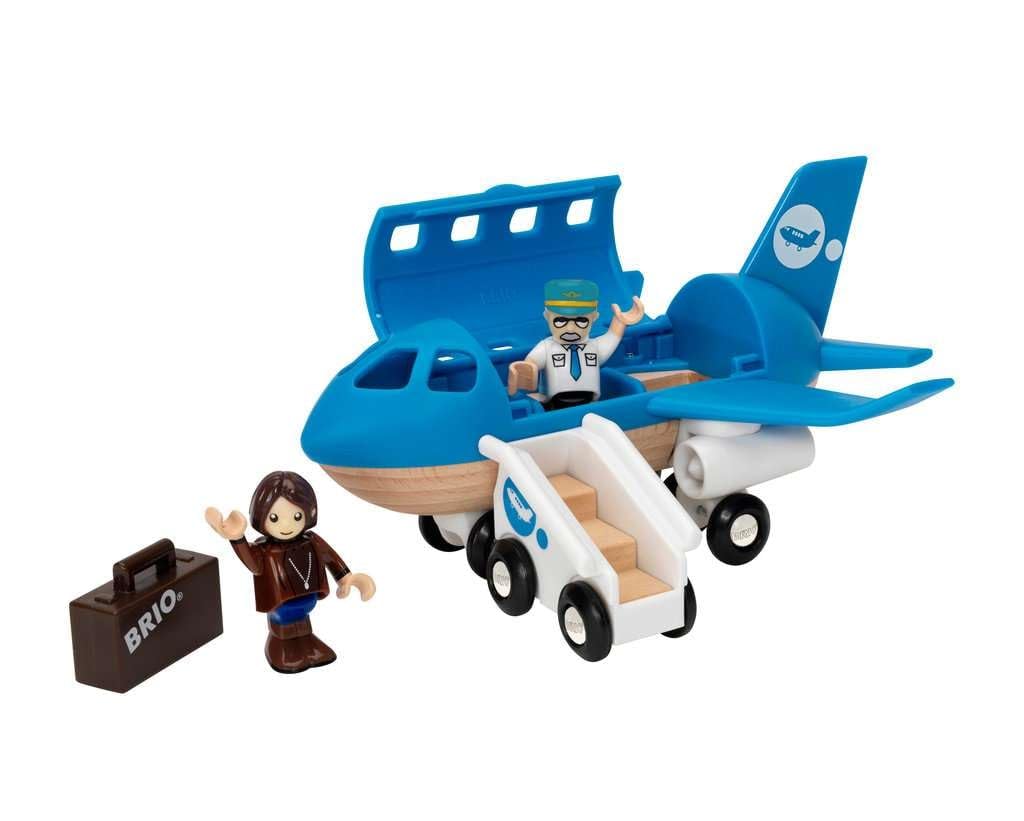 BRIO World Blue Airplane Toy for Kids Age 3 Years Up - Railway Set Accessories & Add Ons