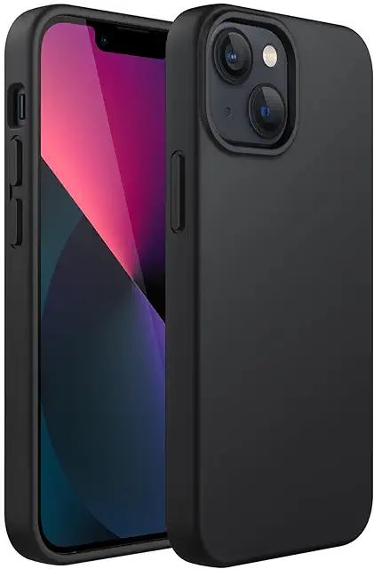 Coque iPhone 13 en Silicone - Protection Complète Antichoc Noir
