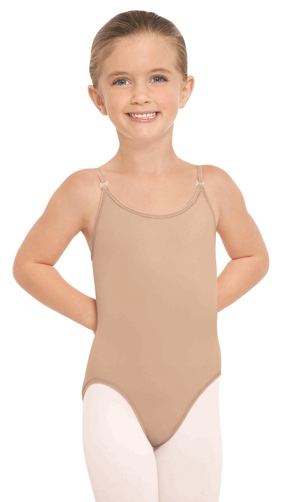 EUROTARD95707c Child EuroSkins Smooth Leotard (Beige, Small)