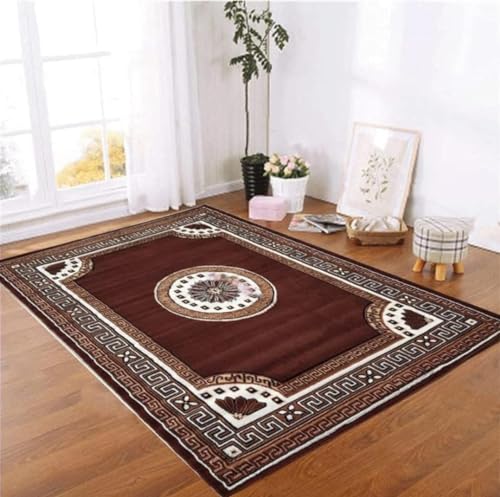 Image of Compact Multi-Color Floral Area Rug 4x5 Feet | Small Bedroom Entrance Carpet