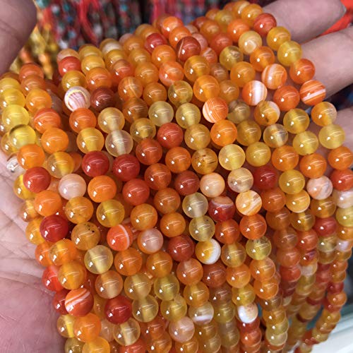 Natural Gemstone Stripes Lace Agate Beads, 8 mm 6 mm 4 mm, Polished and Matt