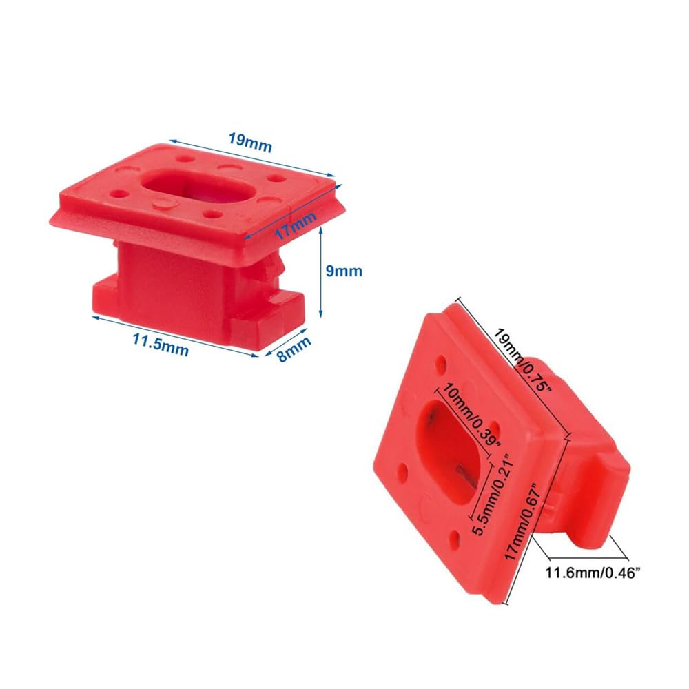Clip Cruscotto BMW 20 Pezzi: Inserti Passacavo Rossi Per E46, E65, E66, E83