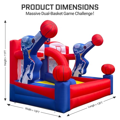 OZIS Inflatable Basketball Hoop Shoot Game, Interactive Inflatable Party Basketball Game Portable with 4 Balls & Blower Easy Set-Up Ideal for Outdoors Parties, Sports Events, Backyard Play by OZIS - Image 6