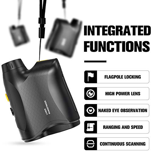 image for papasbox Golf Rangefinder 800 Yards Golf Hunting Slope Laser Range Fin