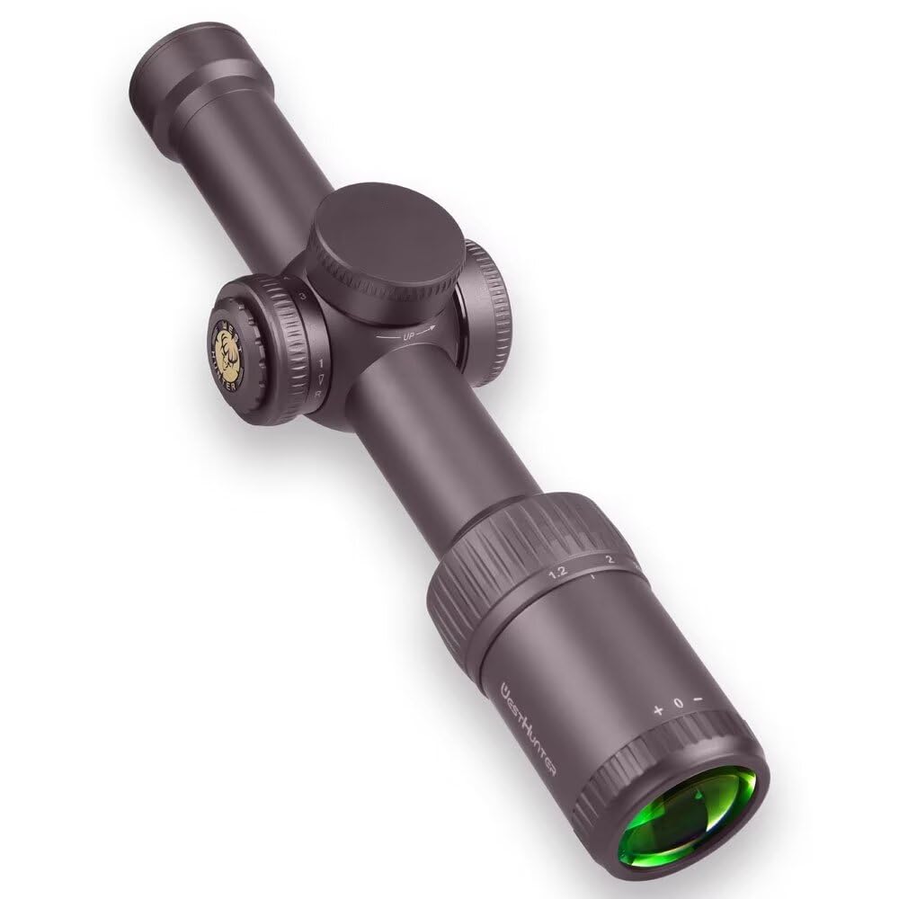 WestHunter HD-S 1.2-6x24 IR Pro LPVO Mira Telescópica, Tubo 30mm, Iluminación Roja/Verde, Retícula Mil-Dot, SFP 1/4 Moa, Visor Compacto - Indicado Únicamente para Actividades Deportivas