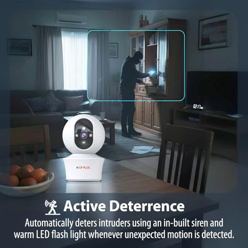 CP PLUS 3MP Smart Wi-Fi CCTV Camera for Home with 360° Pan & Tilt | View & Talk | Smart Detection Suite | Night Vision 30 Mtr | Cloud Recording | CTC Cyber Secure Tech | EZ-P34Q 8