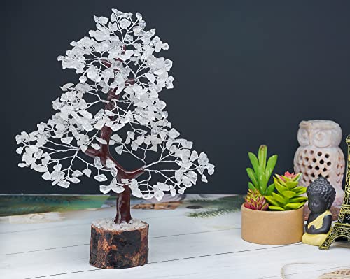 Image of Crocon Clear Quartz Crystal Tree Birthday Gifts for Women, Men, Friends
