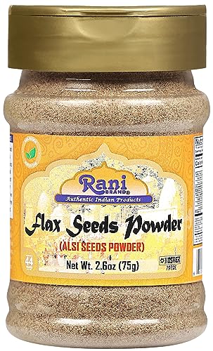 Rani Flax Seeds Powder (Alsi, Linum usitatissimum) 2.6oz (75g) PET Jar ~ All Natural | Gluten Friendly | Non-GMO | Vegan | Kosher | Indian Origin