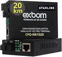 Par Conversor Mídia Fibra Óptica 20km A+b Gigabit Rj45 1gb