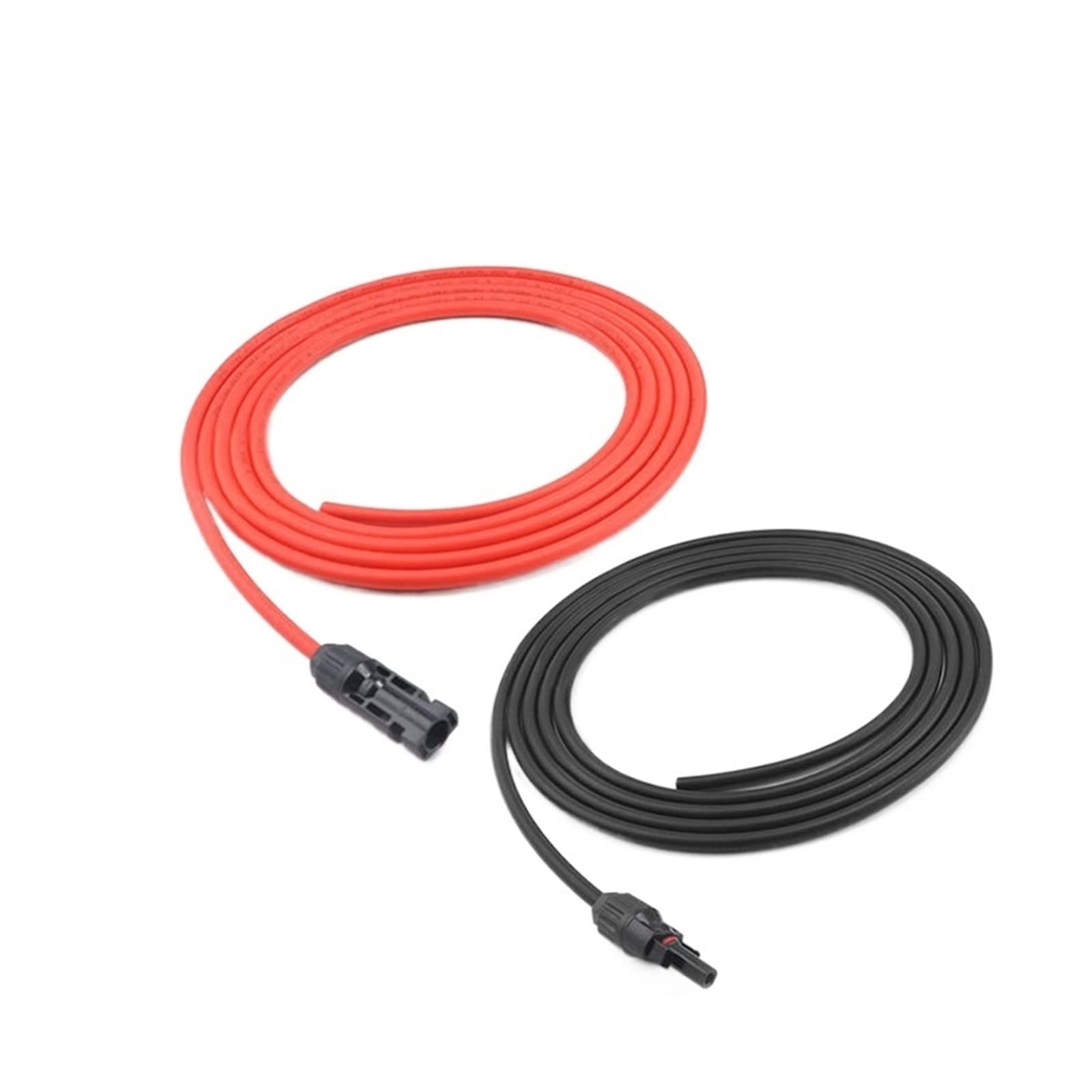 1M 2M 3M 5M 8M 10M 15M 20M Weiblicher und männlicher Einzelkopf-Solar-Verlängerungsdraht Kabel PV-Draht 6/4/2,5 mm2 Solar-PV-Kabel(Svart,20m,14AWG 2.5mm)