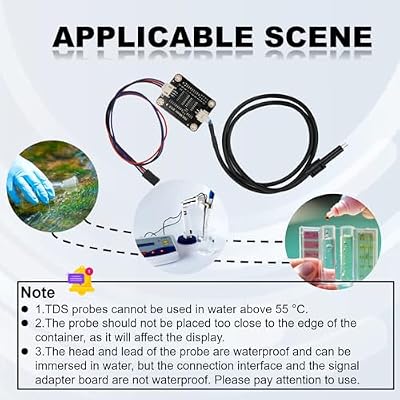 TDS Water Conductivity Sensor, Water Quality Monitoring Sensor Module,Plug and Play TDS Meter Probe Water Quality Monitoring for Liquid Quality Monitoring Detection Tester Module Parts