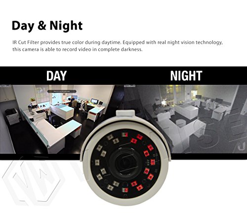 VIEWISE Full HD 1080P 2Megapixel Dome Camera, Indoor / Outdoor Surveillance Security Camera Video Monitoring Night Vision 4-in-1 HD-TVI, AHD, CVI, CVBS Eyeball Turret Camera Varifocal Lens