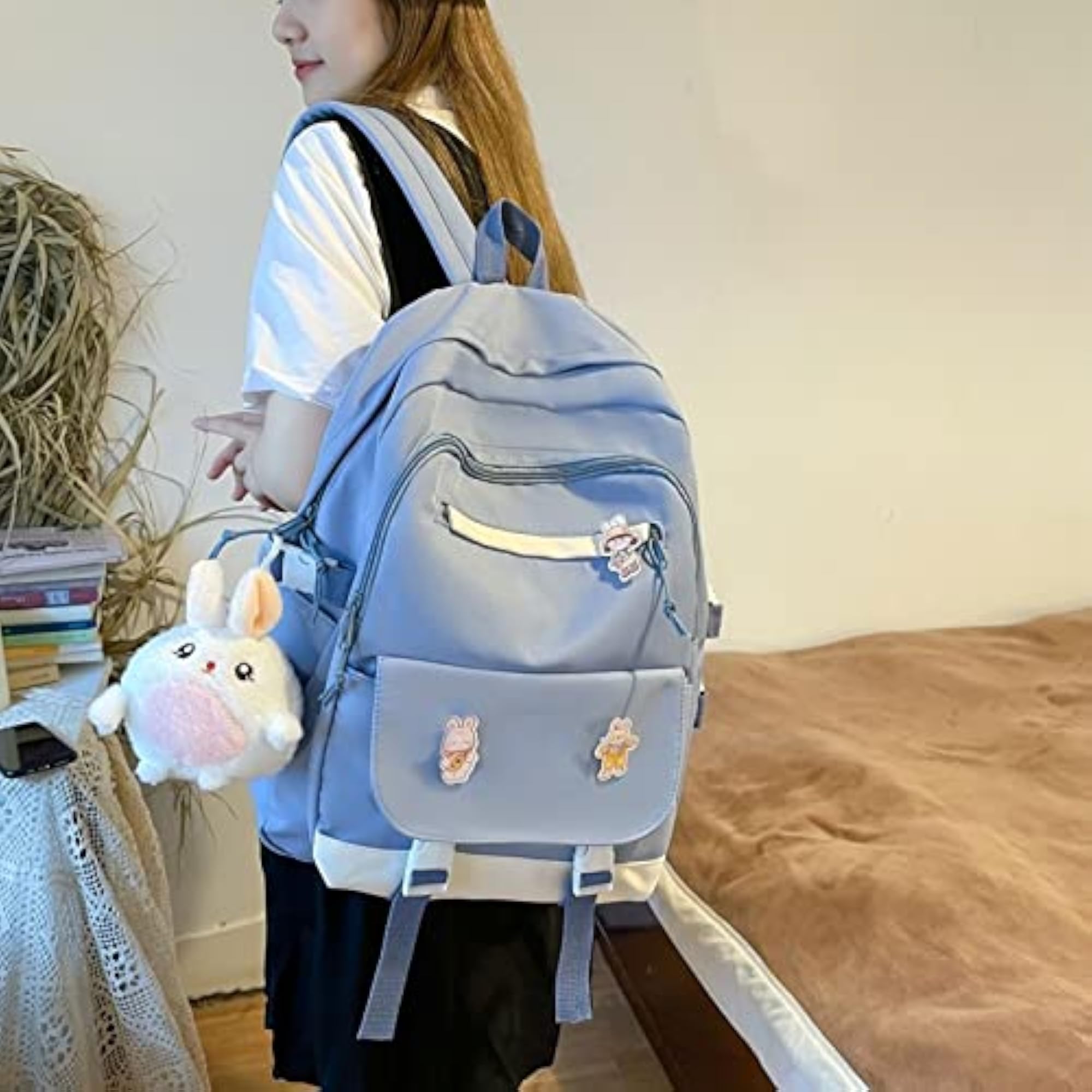 Waterproof Nylon Ladies School Bag, Large Capacity