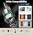 Dual Coil 15W Cup Phone Holder Mount,Wireless Car Charger Auto-Clamping Fast Charging Vent Phone Holders for Your Car for iPhone 17/16/15,Samsung Flip S25 S24 S23 S22 Ultra