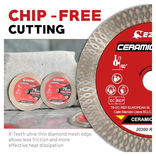 Disque à tronçonner 76mm meuleuse d'angle carrelage granit marbre céramique - 5