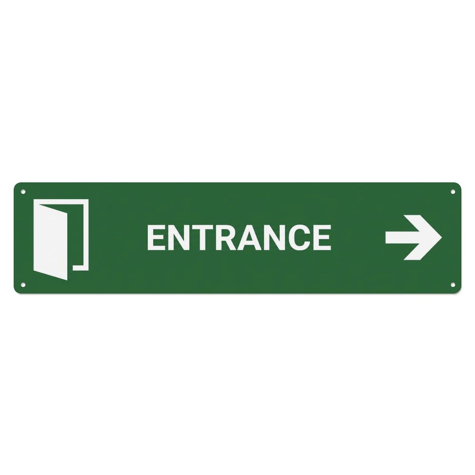 Okahys 4X16inch(10X40cm) Entrance Sign Design Forest White Metal Tin Sign