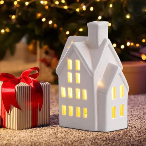 Casas de Navidad con luz LED: el centro de mesa que alegra tu hogar 4