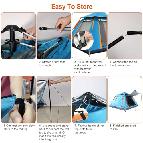 Carpa para camping impermeable para 4-5 personas miniatura 6